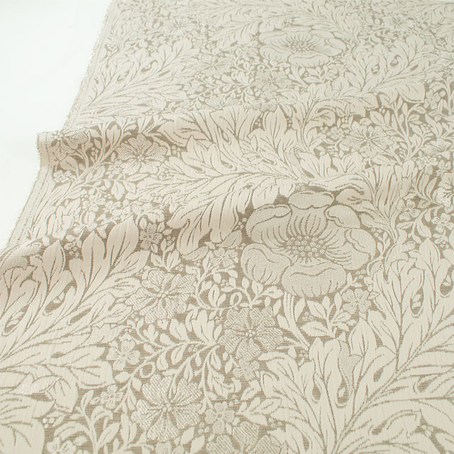 生地 ポリエステルジャガード 花とリーフ柄(ESO5010) BE.ベージュ 09Cr40_