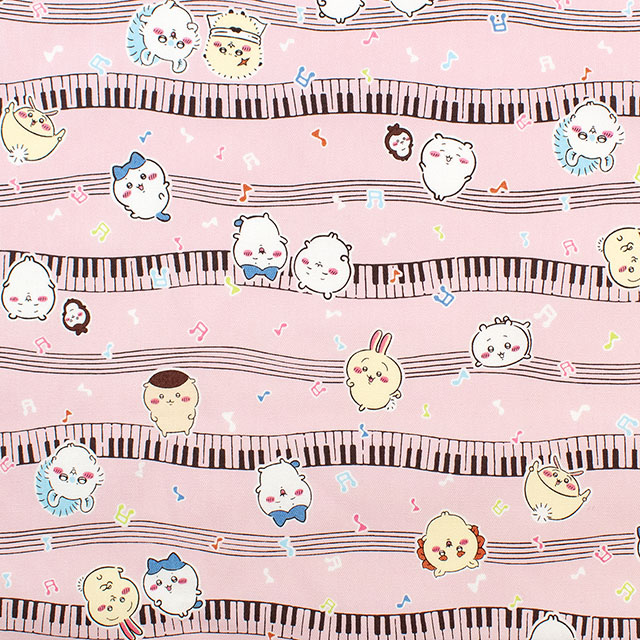生地 ちいかわ ミュージック柄/オックス(G-2578) 1B.ピンク 09Ae99_