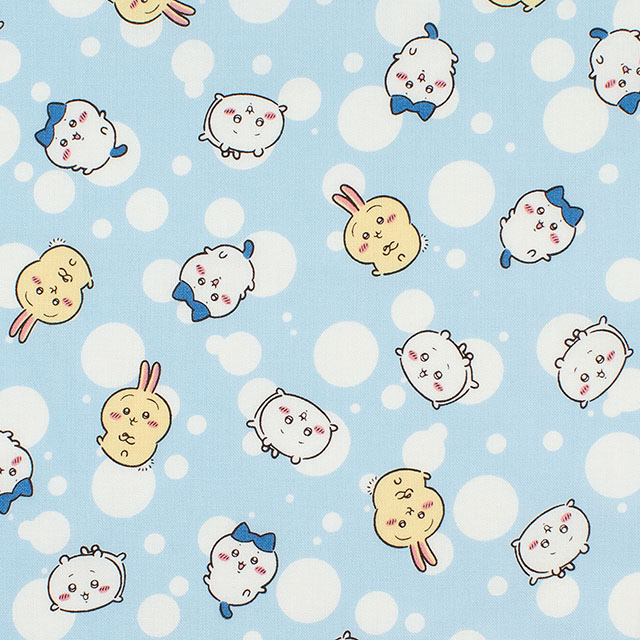 生地 ちいかわ ドット柄/シーチング(G-2579) 1B.ブルー 09Ae99_