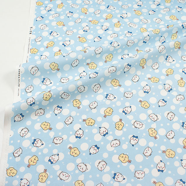 生地 ちいかわ ドット柄/シーチング(G-2579) 1B.ブルー 09Ae99_