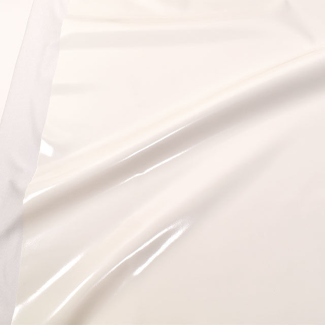 生地 2WAYストレッチエナメル ツヤ(G-53) 1.ホワイト 10Bn99_