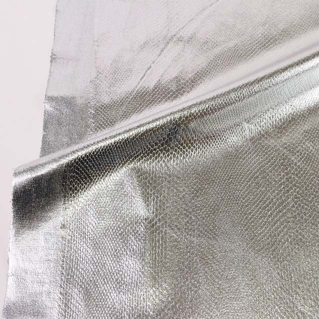 合皮生地 メタリックスネーク(G-56) 71.シルバー 10Bn99_