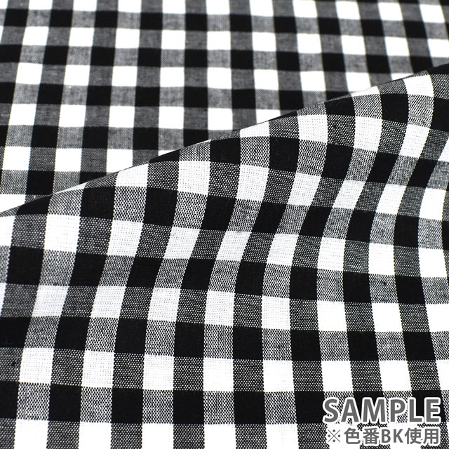 生地 ギンガムチェック 6mm角(G1002L) B.ブルー 09Bk22_