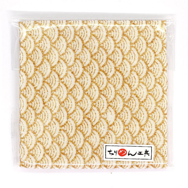 カットクロス ちりめん金彩 青海波(G304) OG.金 06Bj99_