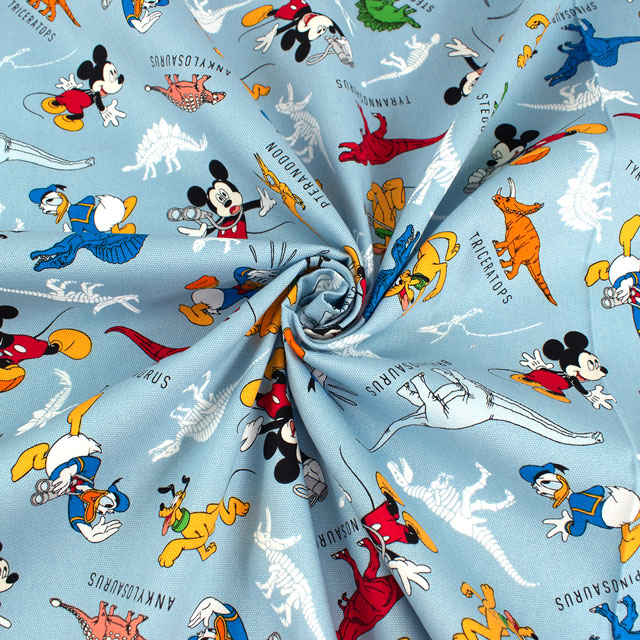 生地 BTSシリーズ ミッキーマウス/オックス(GR-1141) 1A.ブルー 09Ae99_