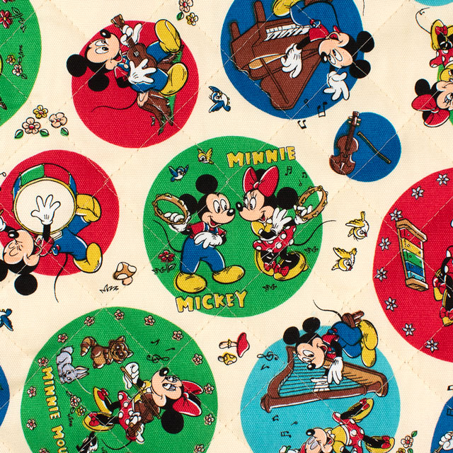 生地 BTSシリーズ ミッキー&フレンズ/キルティング(GRQ-1140) 1A.ベージュ 09Zz99_