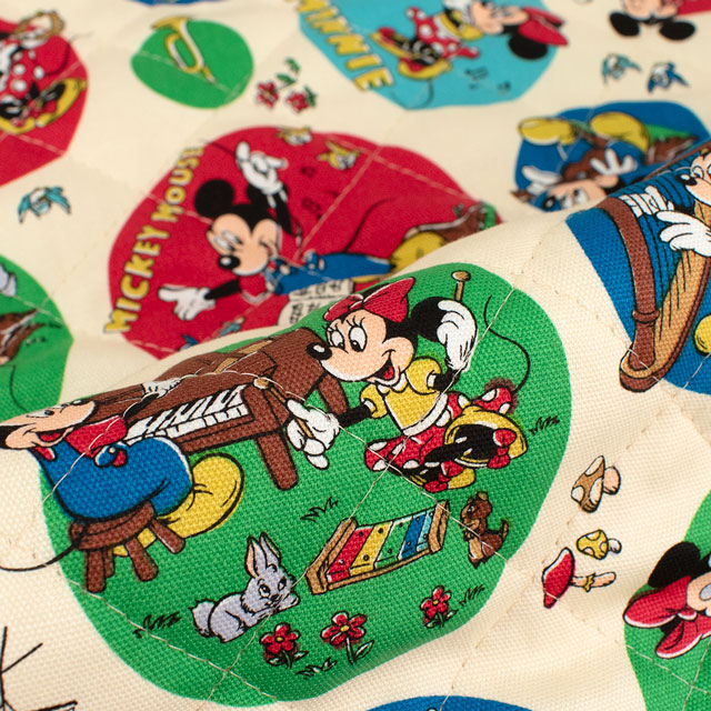 生地 BTSシリーズ ミッキー&フレンズ/キルティング(GRQ-1140) 1A.ベージュ 09Zz99_