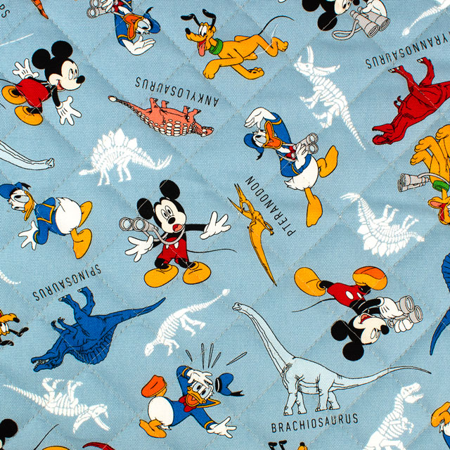 生地 BTSシリーズ ミッキーマウス/キルティング(GRQ-1141) 1A.ブルー 09Zz99_