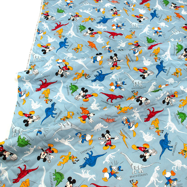 生地 BTSシリーズ ミッキーマウス/キルティング(GRQ-1141) 1A.ブルー 09Zz99_