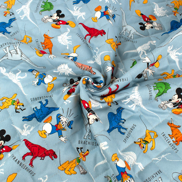 生地 BTSシリーズ ミッキーマウス/キルティング(GRQ-1141) 1A.ブルー 09Zz99_