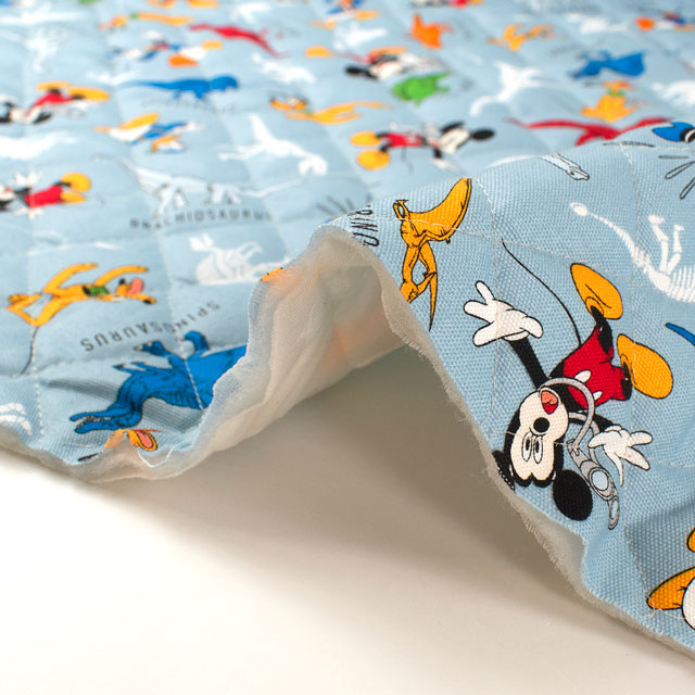 生地 BTSシリーズ ミッキーマウス/キルティング(GRQ-1141) 1A.ブルー 09Zz99_