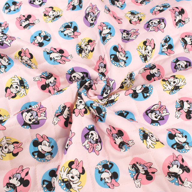 生地 BTSシリーズ ミニーマウス/キルティング(GRQ-1142) 1A.ピンク 09Zz99_