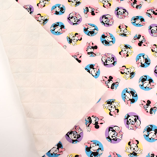 生地 BTSシリーズ ミニーマウス/キルティング(GRQ-1142) 1A.ピンク 09Zz99_