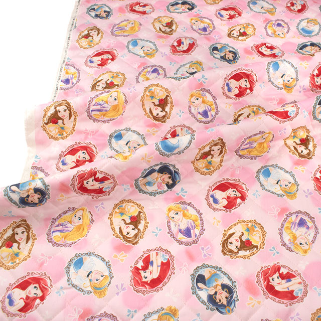 生地 BTSシリーズ ディズニープリンセス/キルティング(GRQ-1144) 1A.ピンク 09Zz99_