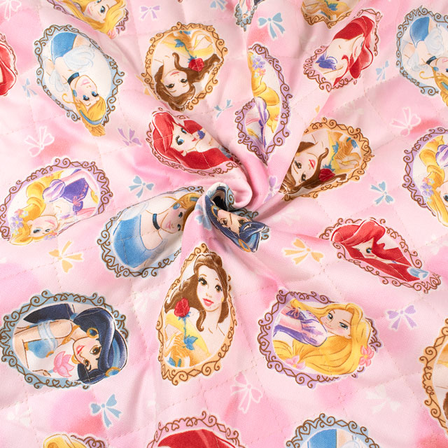 生地 BTSシリーズ ディズニープリンセス/キルティング(GRQ-1144) 1A.ピンク 09Zz99_