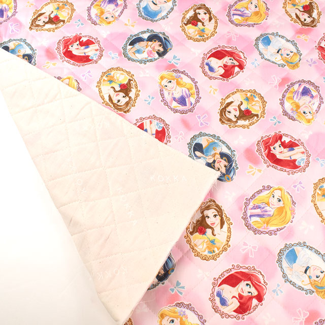 生地 BTSシリーズ ディズニープリンセス/キルティング(GRQ-1144) 1A.ピンク 09Zz99_