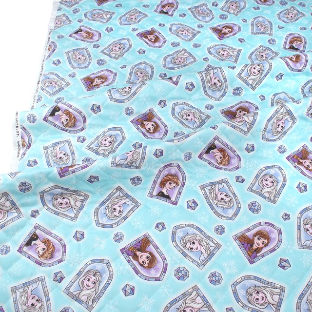 生地 BTSシリーズ アナと雪の女王/キルティング(GRQ-1145) 1A.ブルー 09Bi19_