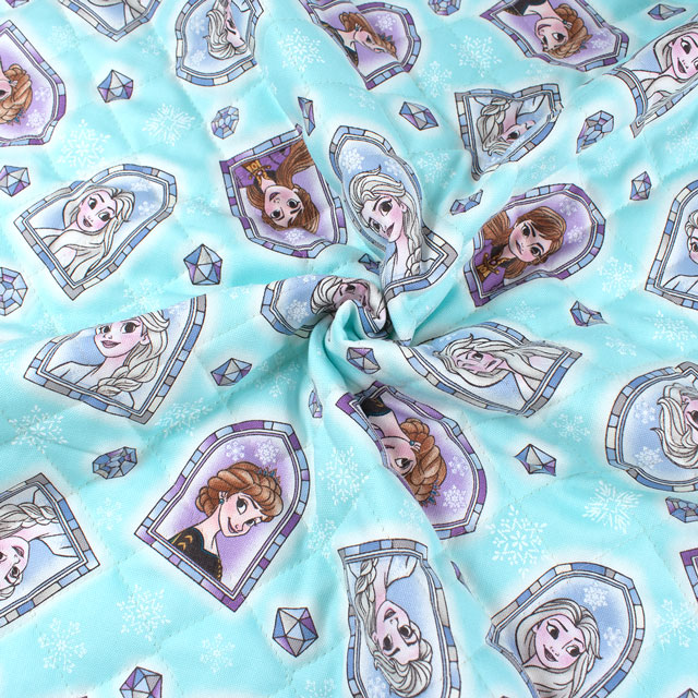 生地 BTSシリーズ アナと雪の女王/キルティング(GRQ-1145) 1A.ブルー 09Bi19_