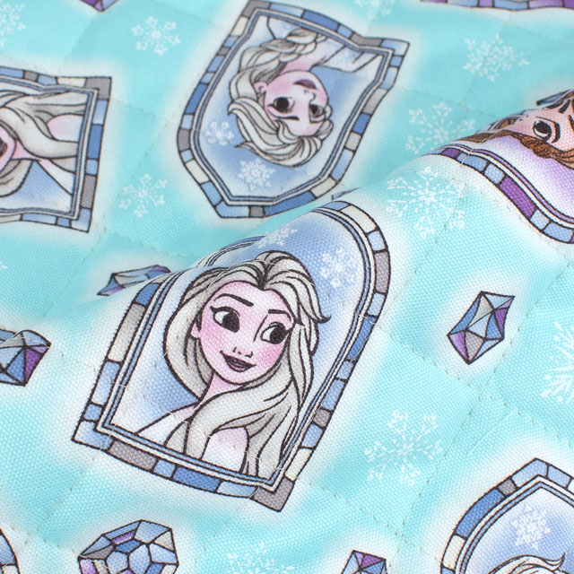 生地 BTSシリーズ アナと雪の女王/キルティング(GRQ-1145) 1A.ブルー 09Bi19_