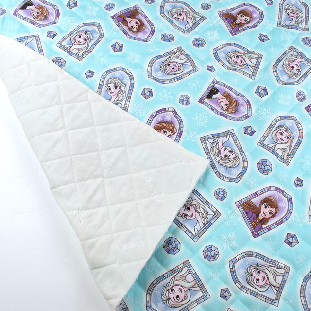 生地 BTSシリーズ アナと雪の女王/キルティング(GRQ-1145) 1A.ブルー 09Bi19_