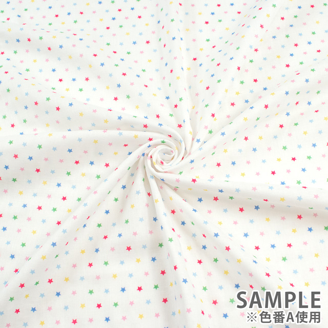 生地 ホーミーコレクション 星柄/ダブルガーゼ(GH13044S) A.マルチ 09Bo35_
