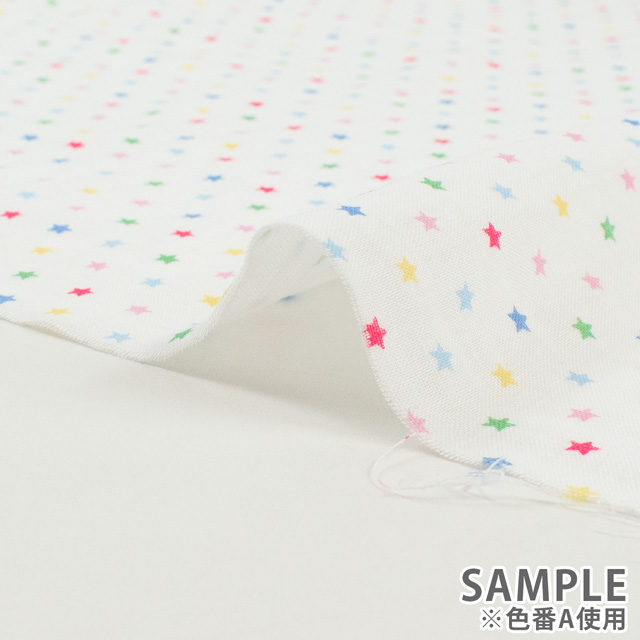 生地 ホーミーコレクション 星柄/ダブルガーゼ(GH13044S) A.マルチ 09Bo35_