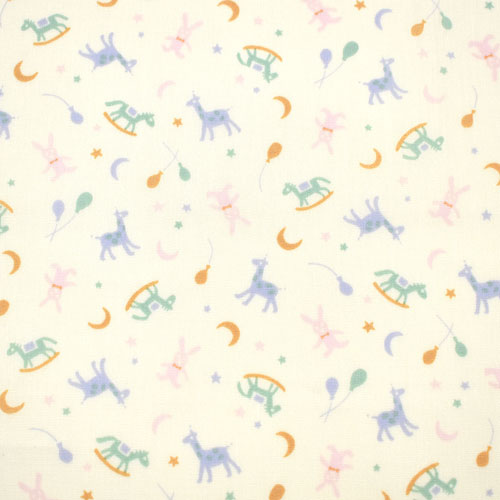 生地 ホーミーコレクション キリンとうさぎと木馬(DH10157S) A.オフホワイト系 09Ae06_