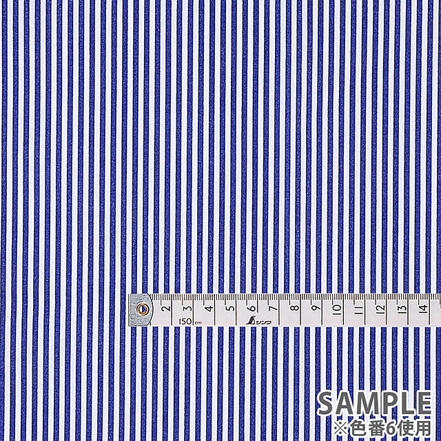 生地 ストライププリント(HS1281) 2.オレンジ×白 09Bk23_