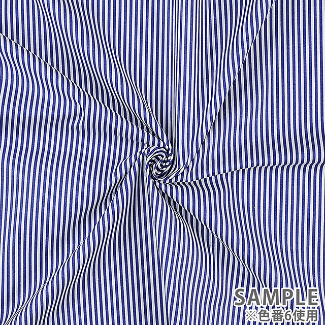 生地 ストライププリント(HS1281) 2.オレンジ×白 09Bk23_