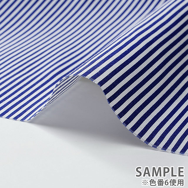 生地 ストライププリント(HS1281) 2.オレンジ×白 09Bk23_