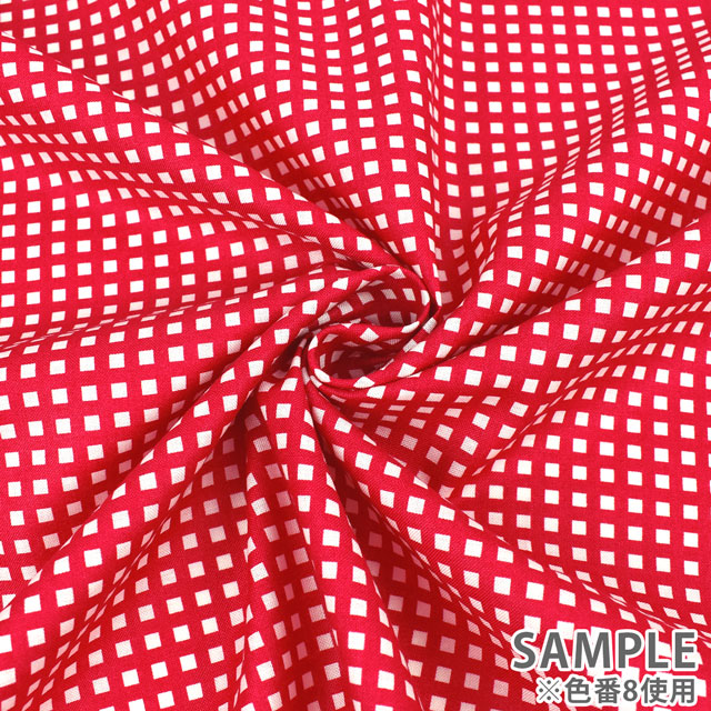 生地 チェックプリント/ブロード(HS1287) 4.ラベンダー 09Bk22_