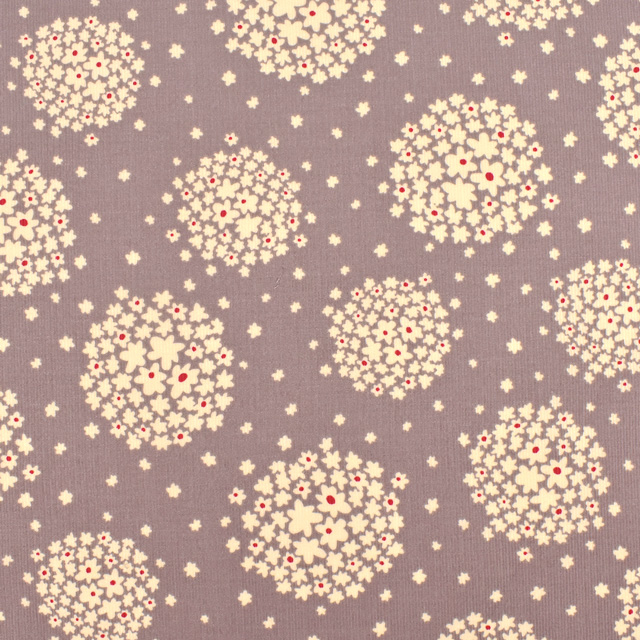 生地 シャツコールプリント/コーデュロイ(HSK569) C.スモークパープル 09Bl24_