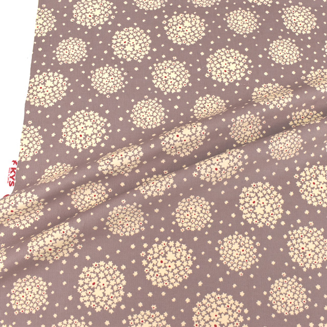 生地 シャツコールプリント/コーデュロイ(HSK569) C.スモークパープル 09Bl24_