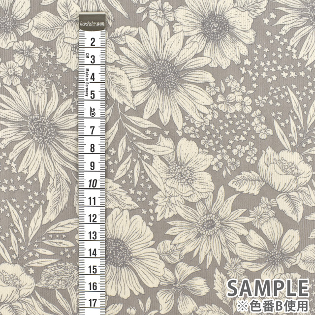 生地 シャツコールプリント/コーデュロイ(HSK570) B.ライトグレー 99Zz99_