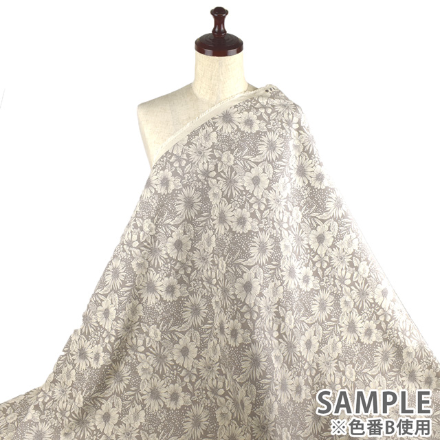 生地 シャツコールプリント/コーデュロイ(HSK570) B.ライトグレー 99Zz99_