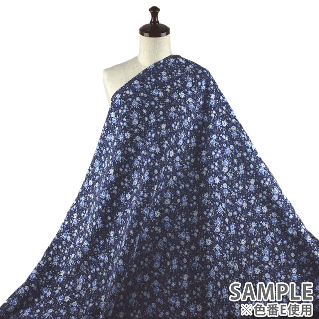 生地 シャツコールプリント/コーデュロイ(HSK572) E.ネイビー 99Zz99_