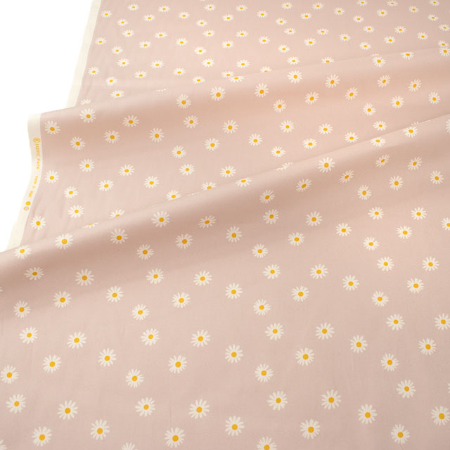 生地 オックスプリント デイジー柄(HSK757) B.スモーキーピンク 09Ae99_