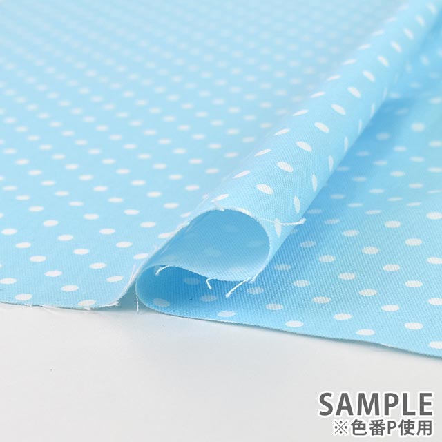 生地 オックスドットプリント (HSK960) O.パープル 09Bk23_