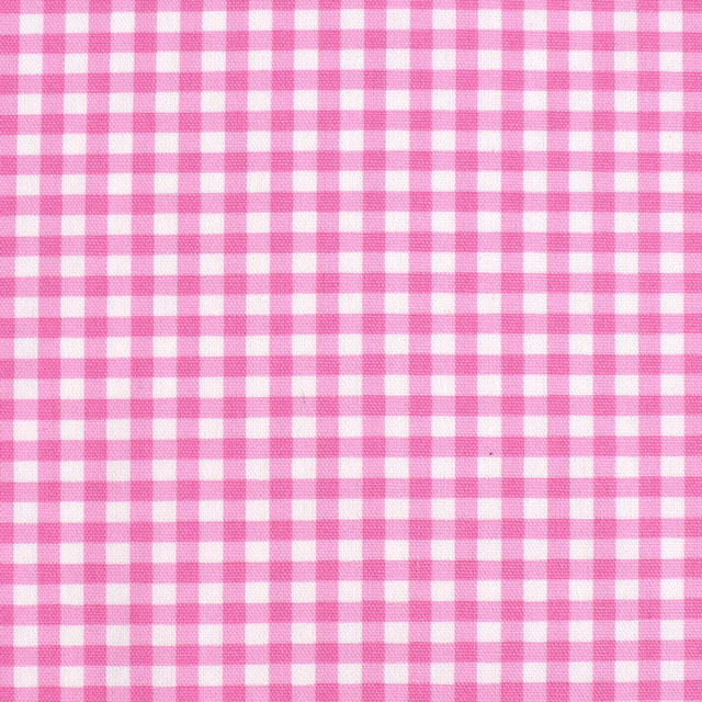 生地 オックスチェックプリント(HSK970) 1.ピンク 09Bk22_