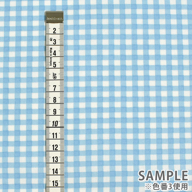 生地 オックスチェックプリント(HSK970) 1.ピンク 09Bk22_