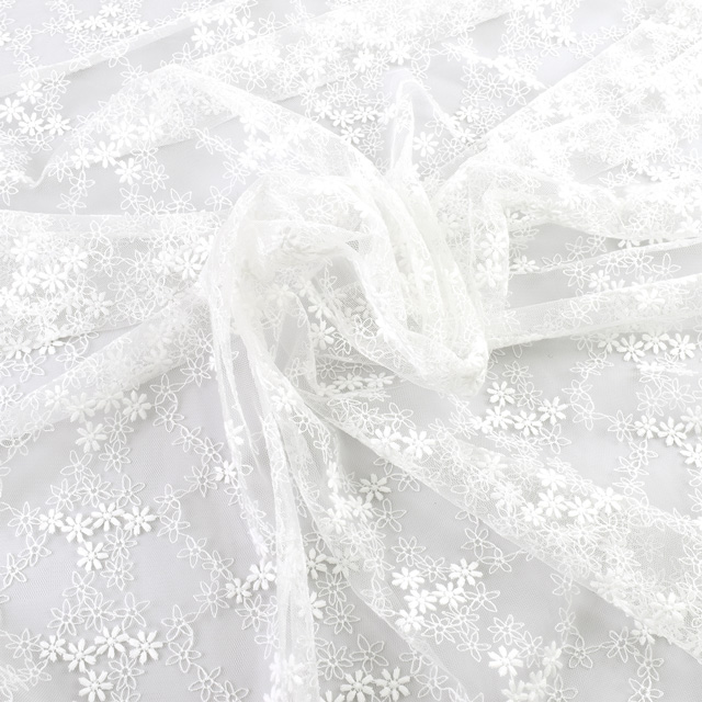 生地 ブロッサムシャワーレース (ICEM834) OF.オフホワイト 10Ac04_