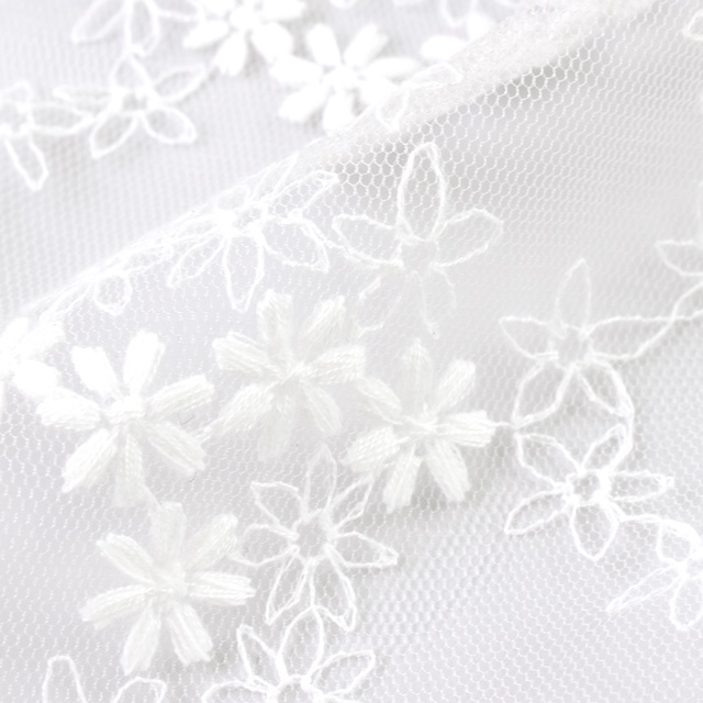 生地 ブロッサムシャワーレース (ICEM834) OF.オフホワイト 10Ac04_