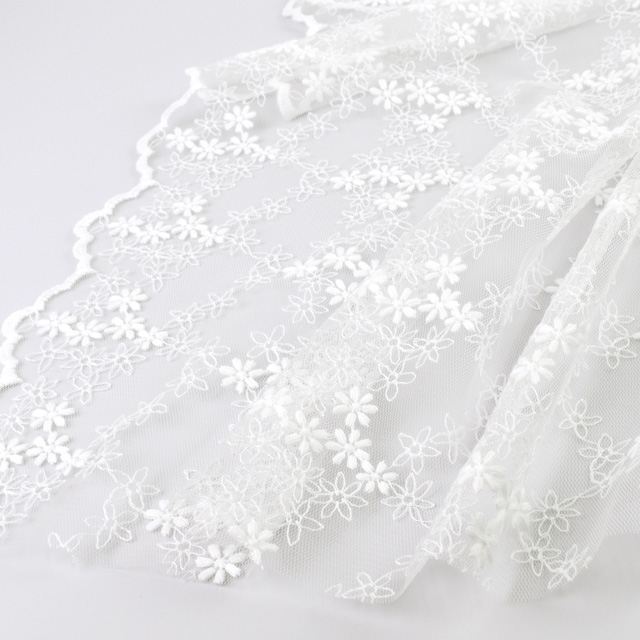 生地 ブロッサムシャワーレース (ICEM834) OF.オフホワイト 10Ac04_