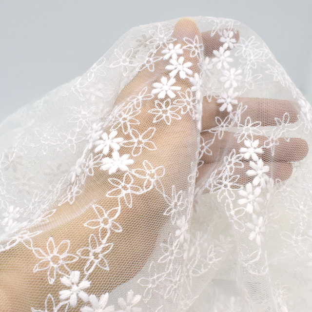 生地 ブロッサムシャワーレース (ICEM834) OF.オフホワイト 10Ac04_
