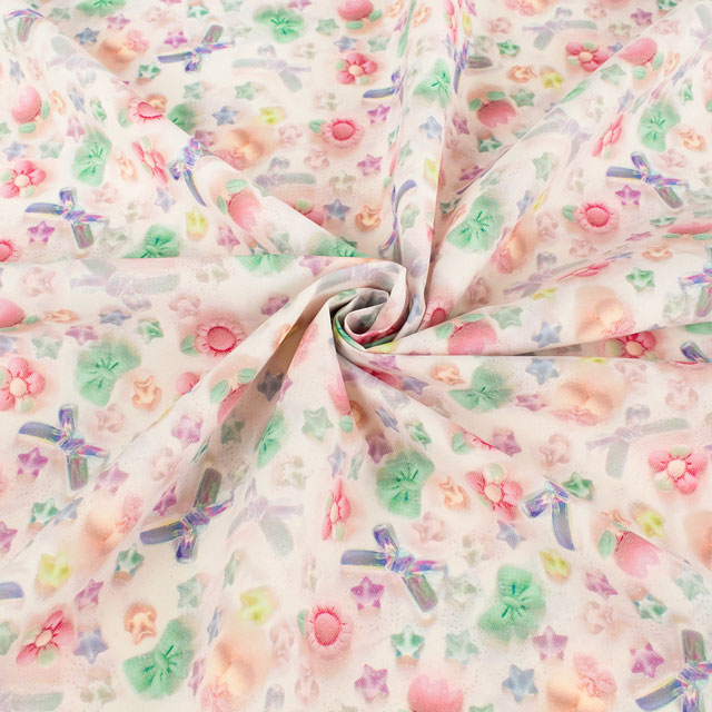 生地 imaDOKI Kids-イマドキキッズ- キラキラデコパーツ/トロピカル(ピーチスキン加工)(IMAF-18) 99Zz99_