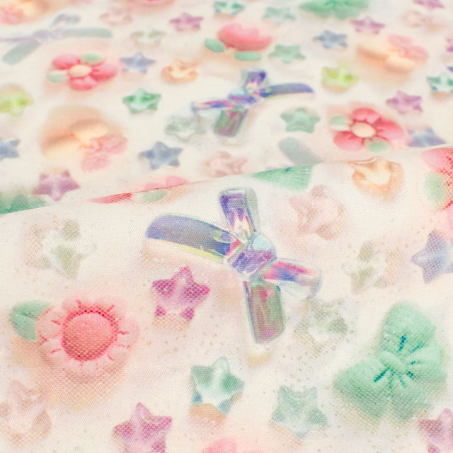 生地 imaDOKI Kids-イマドキキッズ- キラキラデコパーツ/トロピカル(ピーチスキン加工)(IMAF-18) 99Zz99_