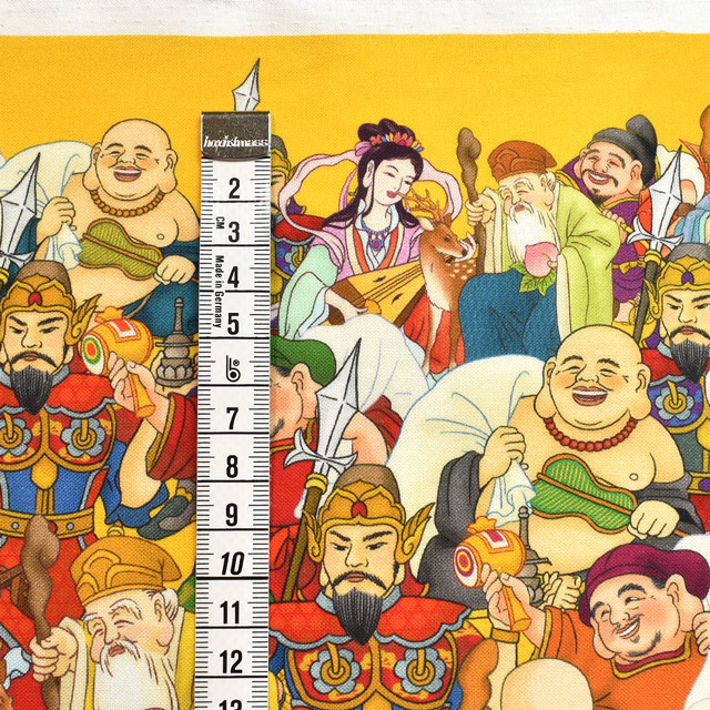 生地 インクジェットプリント/シーチング(KOM001) 1.七福神 09Ag17_