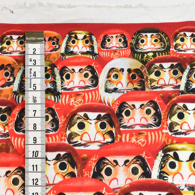生地 インクジェットプリント/シーチング(KOM002) 2.だるま 09Ag17_