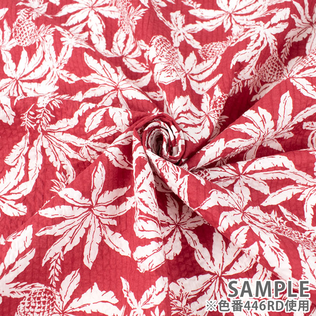 生地 60ローン ミラクルウェーブプリント/リップル パイナップル(KCP606MW) 446GB.ブルー 09Ae99_