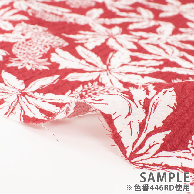 生地 60ローン ミラクルウェーブプリント/リップル パイナップル(KCP606MW) 446GB.ブルー 09Ae99_